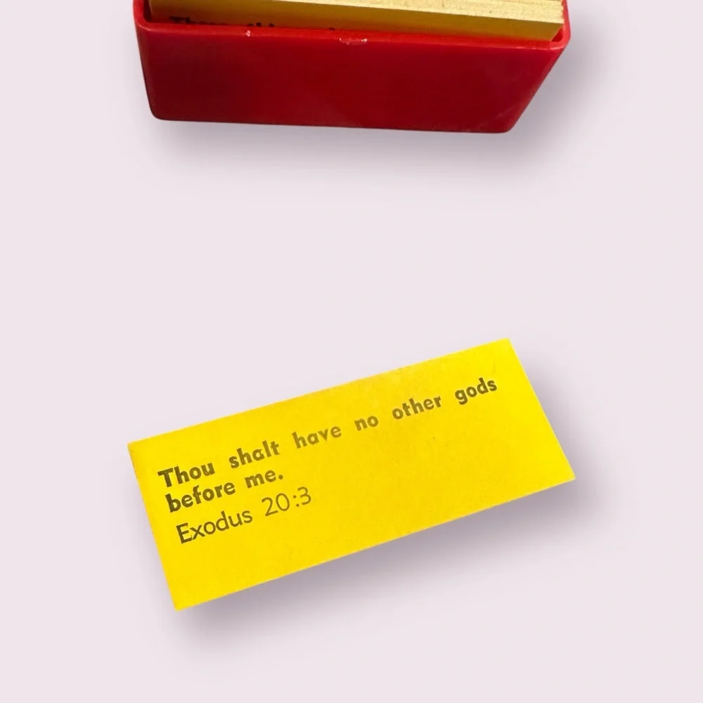 Vintage Red Children's Memory Verses Box 